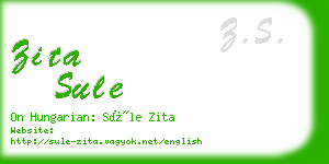 zita sule business card